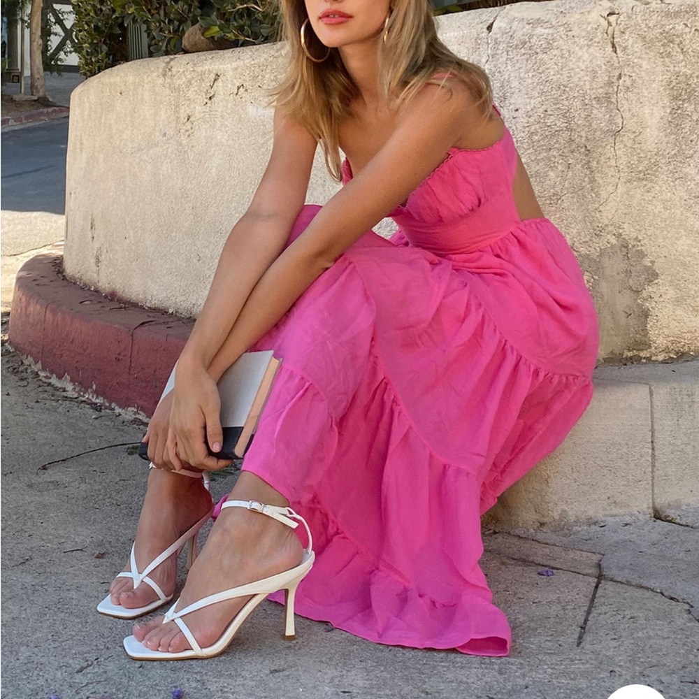 Joella midi dress pink